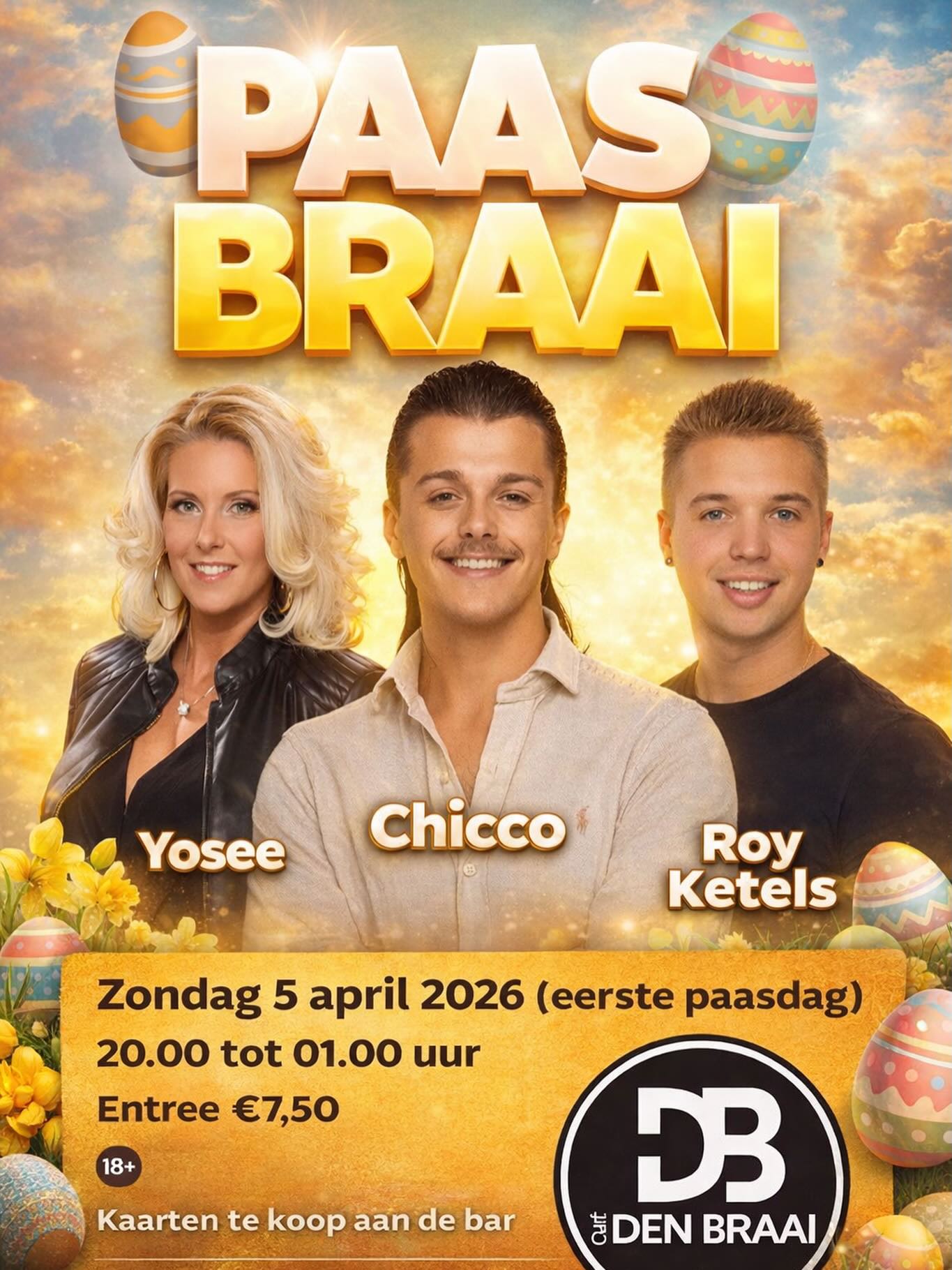 Aanstaande zondag is het zover! Paasbraai voor de derde keer!🐥🥚

Kaartjes zijn nog steeds te koop bij ons aan de bar, tot en met aanstaande zaterdag! Ook aan de deur zijn kaartjes nog verkrijgbaar maar let op: VOL = VOL! 

We hebben er zin in!🥳🍺